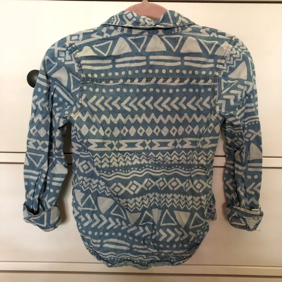 Girls Tribal Print Button Up - Picture 3 of 4